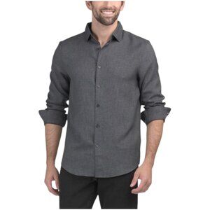 PERRY ELLIS Long Sleeve Dobby Shirt